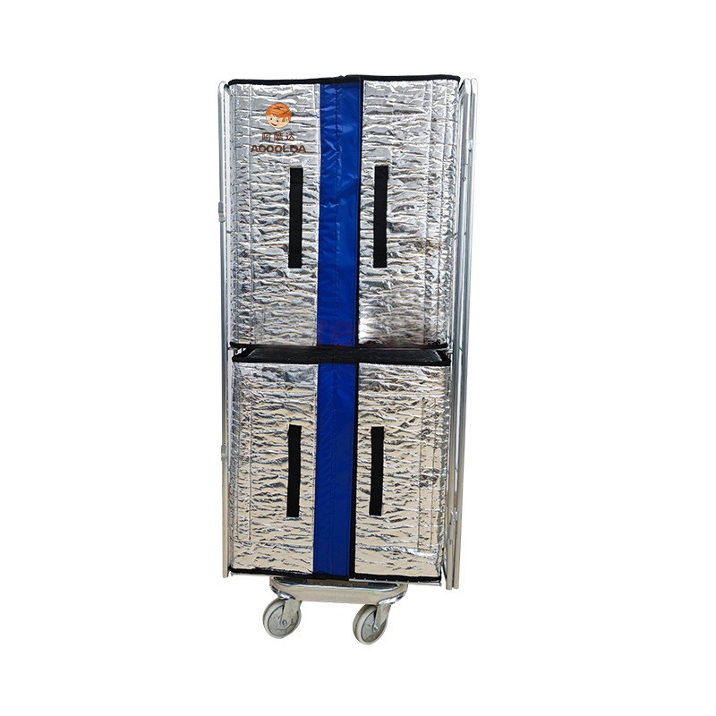 insulated roll cage container, cold chain thermal storage, mobile insulated logistics cart, cold/hot dual function container, 28mm thermal cage, refrigerated turnover box, cold chain insulated cart, warehousing thermal trolley, reusable insulated con