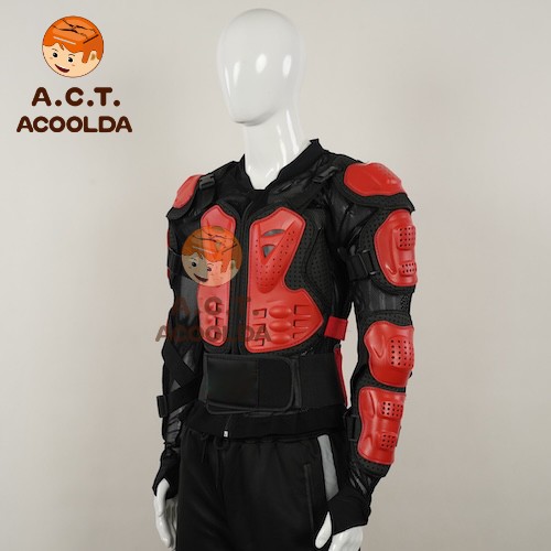 full body armor suit, rider protective gear, delivery rider body armor, motorcycle courier protective suit, impact-resistant rider armor, breathable protective suit, customizable body armor, bulk order rider equipment