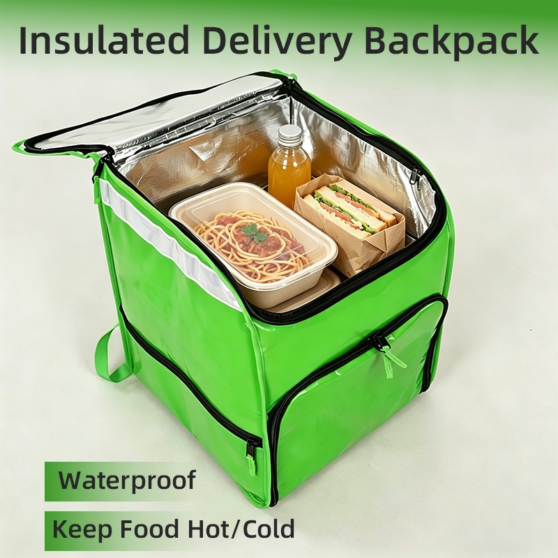 insulated delivery backpack, thermal food bag, waterproof courier bag, wholesale delivery bags, food logistics equipment, 69L thermal carrier, reflective delivery backpack, pizza delivery bag