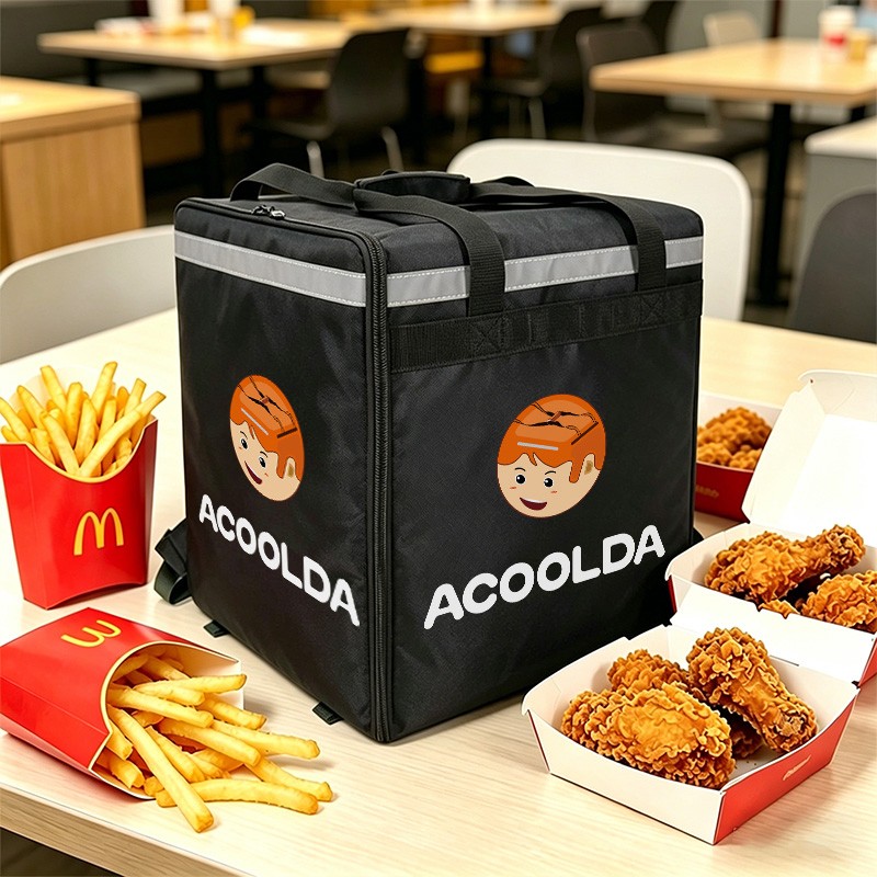 insulated food delivery backpack, thermal delivery bag, commercial courier bag, waterproof catering backpack, modular delivery carrier, wholesale food delivery box, custom branded fleet bag, takeaway delivery container