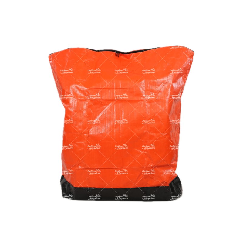 soft sided parcel logistics bag, orange parcel sorting bag, flexible courier bag, reusable parcel sack, courier delivery bag, warehouse parcel sack, zippered logistics bag, parcel bag with label pocket, reinforced base parcel bag, soft logistics cont
