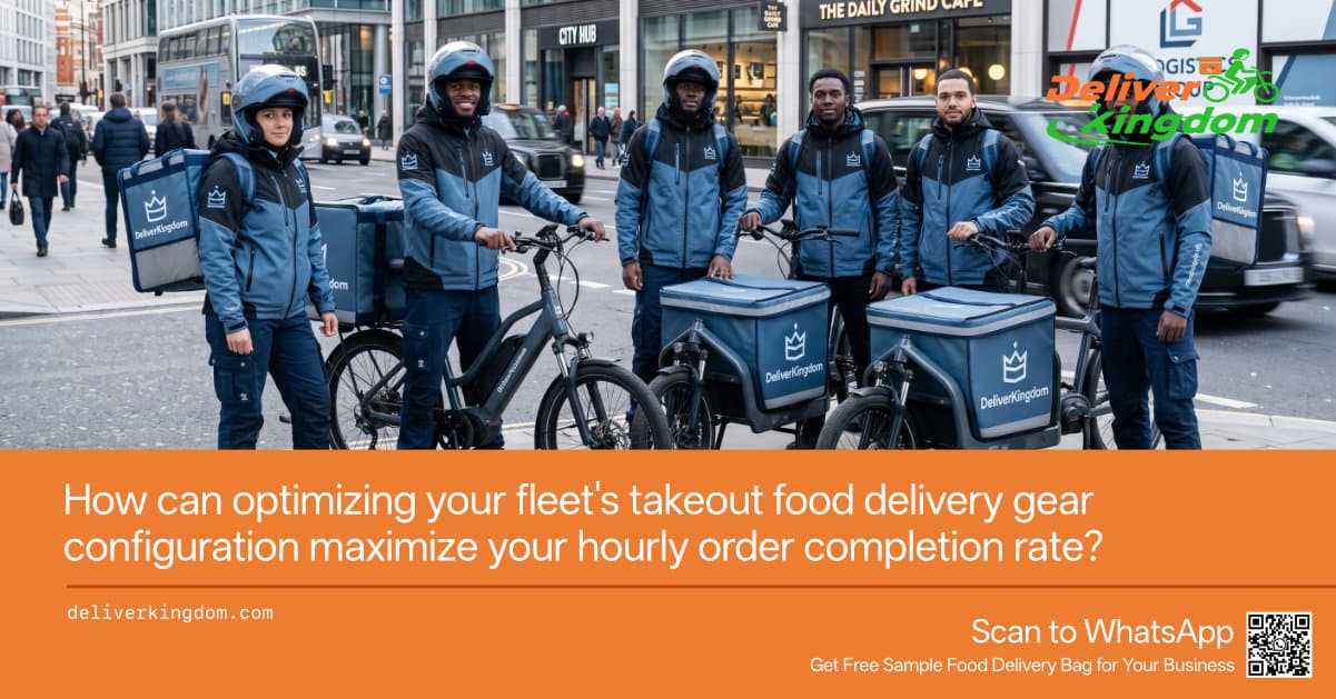 How can optimizing your fleet's food delivery gear configuration maximize your hourly order completion rate?
