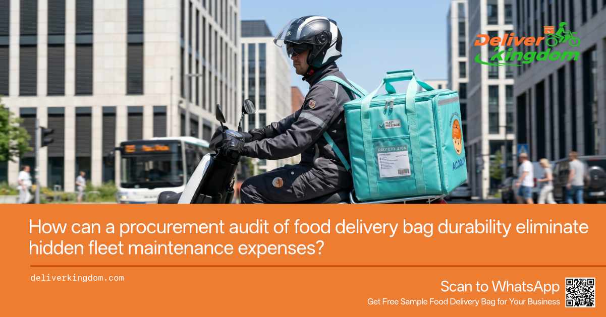 How can a procurement audit of food delivery bag durability eliminate hidden fleet maintenance expenses?