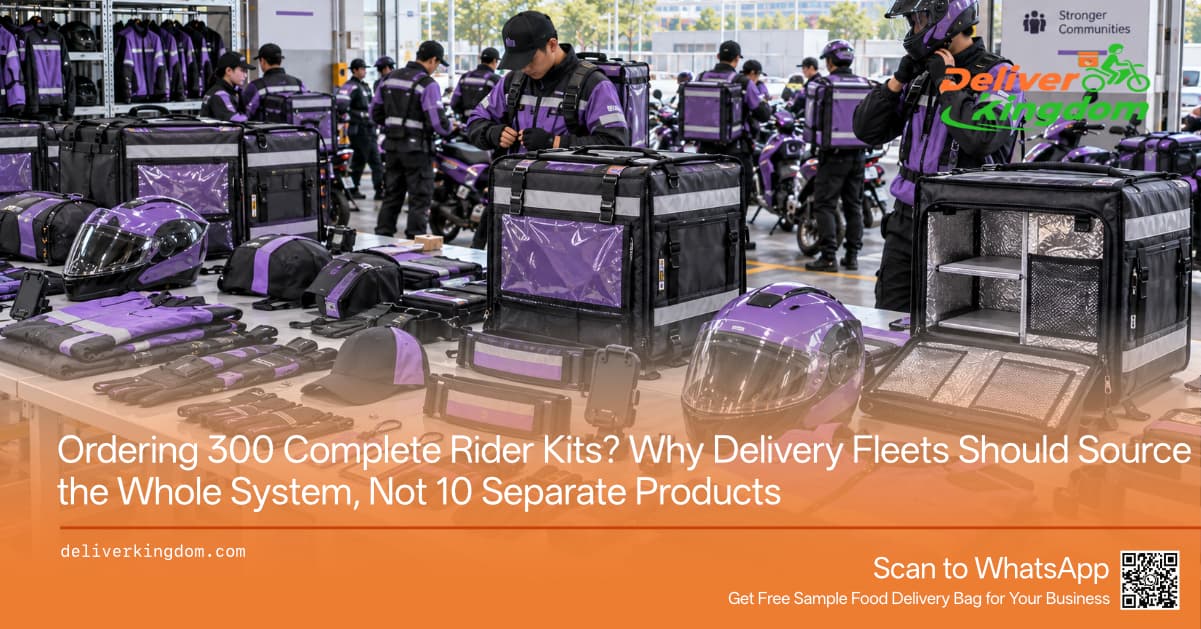 Ordering 300 Complete Rider Kits? Why Delivery Fleets Should Source the Whole System, Not 10 Separate Products