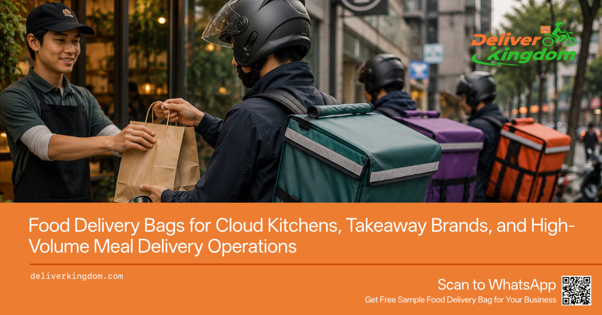 Food Delivery Bags for Cloud Kitchens, Takeaway Brands, and High-Volume Meal Delivery Operations