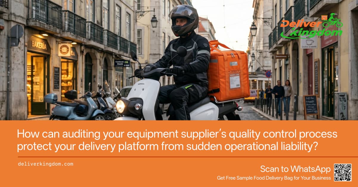 How can auditing your equipment supplier’s quality control process protect your delivery platform from sudden operational liability?