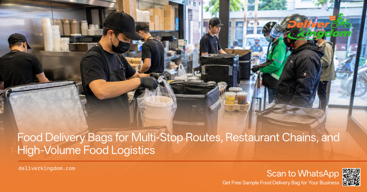 Food Delivery Bags for Multi-Stop Routes, Restaurant Chains, and High-Volume Food Logistics
