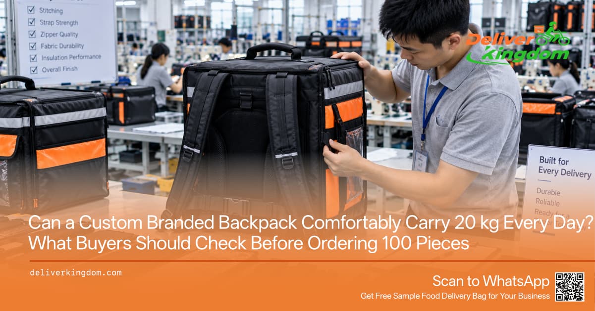 Can a Custom Branded Backpack Comfortably Carry 20 kg Every Day? What Buyers Should Check Before Ordering 100 Pieces