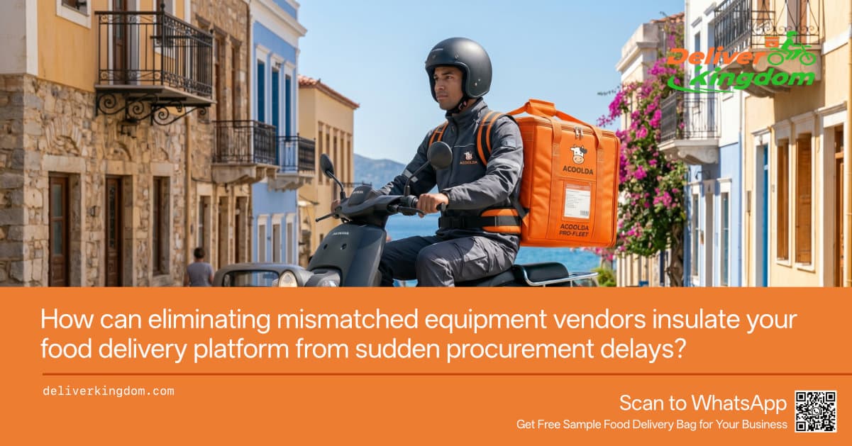How can eliminating mismatched equipment vendors insulate your food delivery platform from sudden procurement delays?
