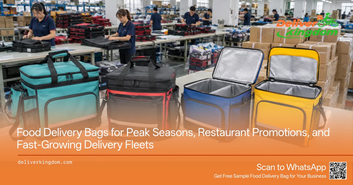 Food Delivery Bags for Peak Seasons, Restaurant Promotions, and Fast-Growing Delivery Fleets