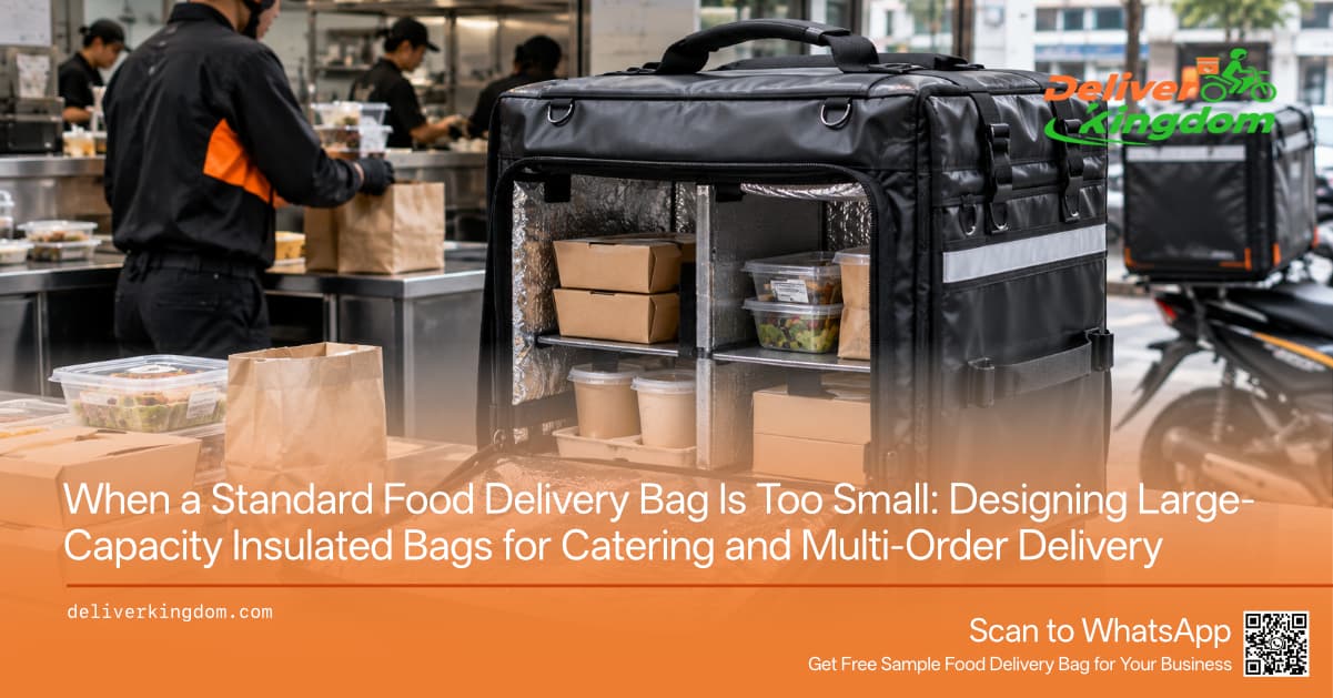 When a Standard Food Delivery Bag Is Too Small: Designing Large-Capacity Insulated Bags for Catering and Multi-Order Delivery