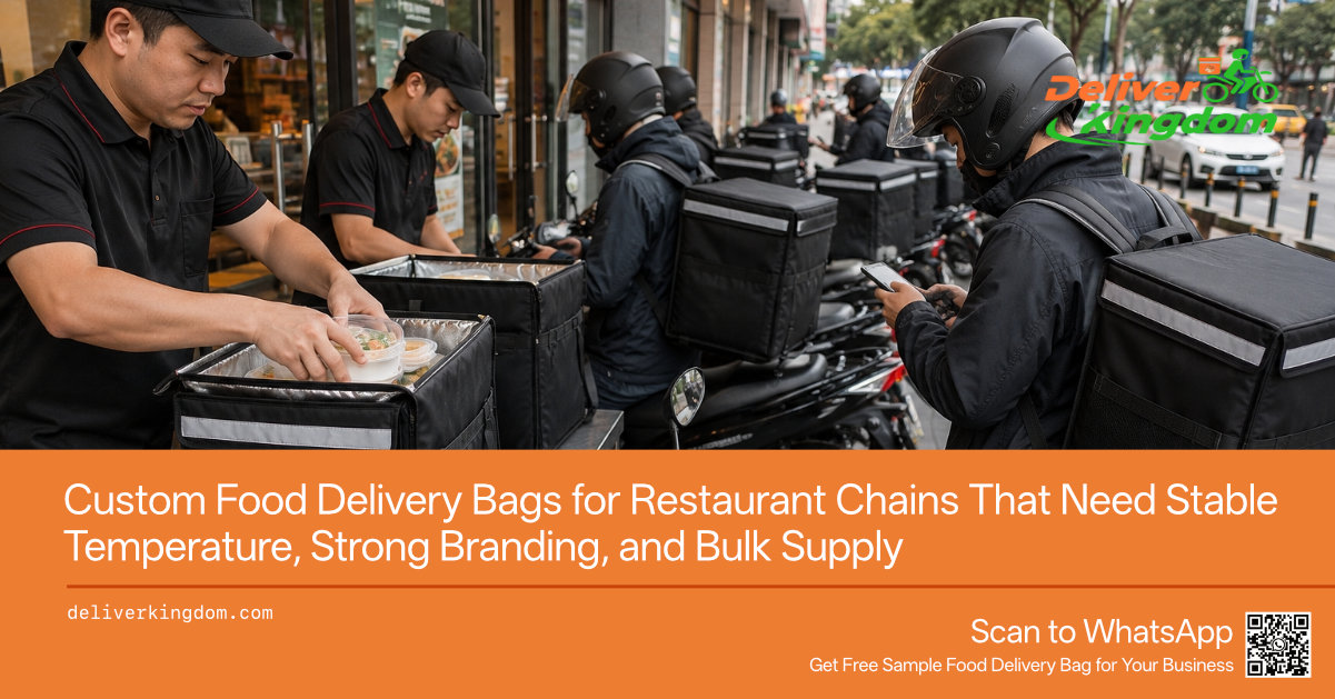 Custom Food Delivery Bags for Restaurant Chains That Need Stable Temperature, Strong Branding, and Bulk Supply