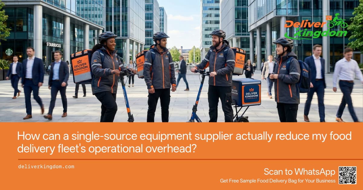 How can a single-source equipment supplier actually reduce my food delivery fleet's operational overhead?