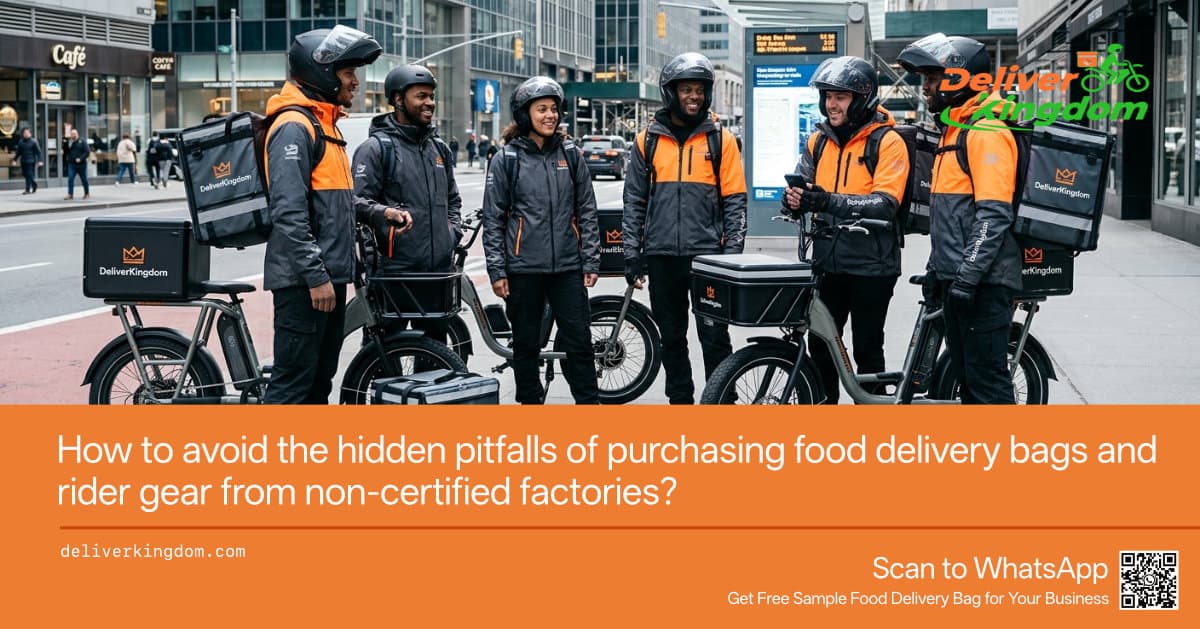 How to avoid the hidden pitfalls of purchasing food delivery bags and rider gear from non-certified factories?