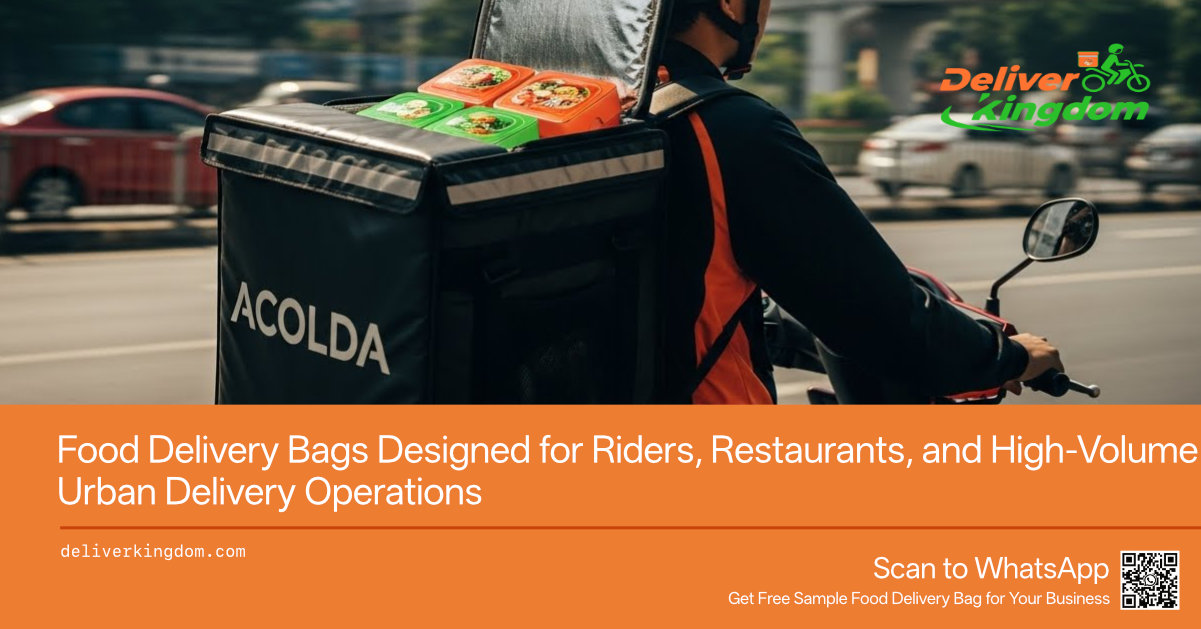 Food Delivery Bags Designed for Riders, Restaurants, and High-Volume Urban Delivery Operations