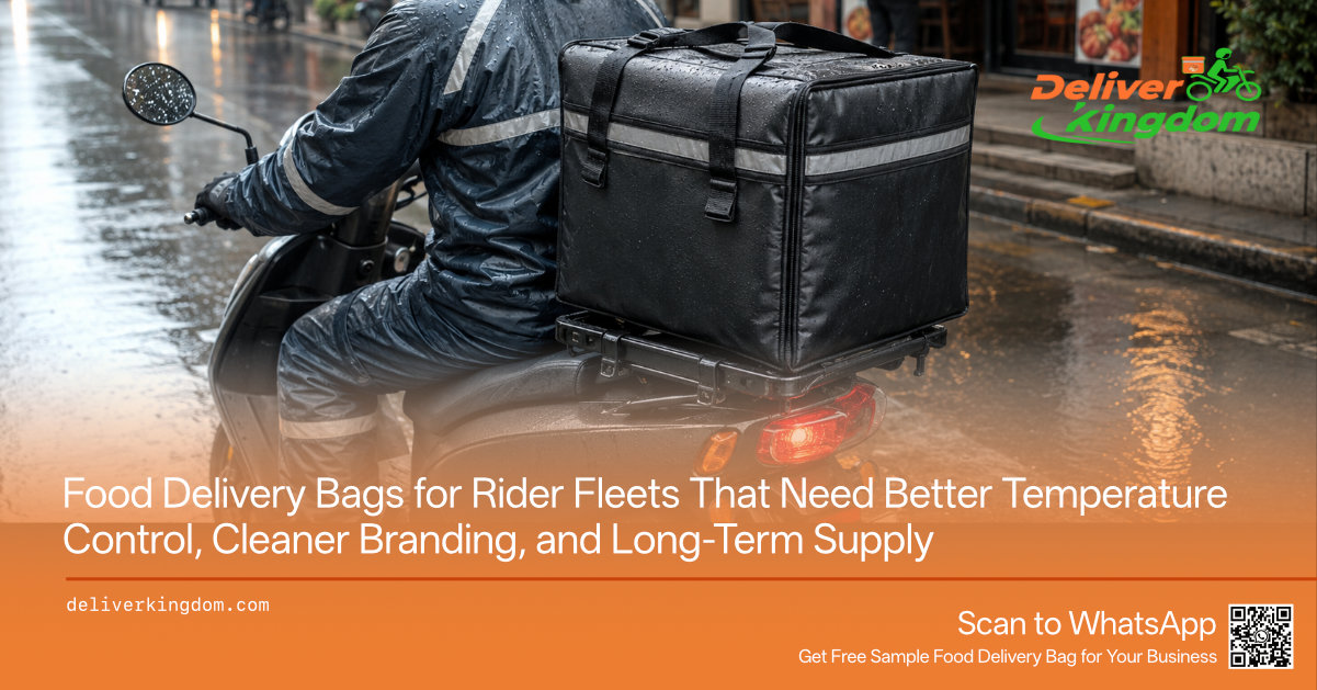 Food Delivery Bags for Rider Fleets That Need Better Temperature Control, Cleaner Branding, and Long-Term Supply